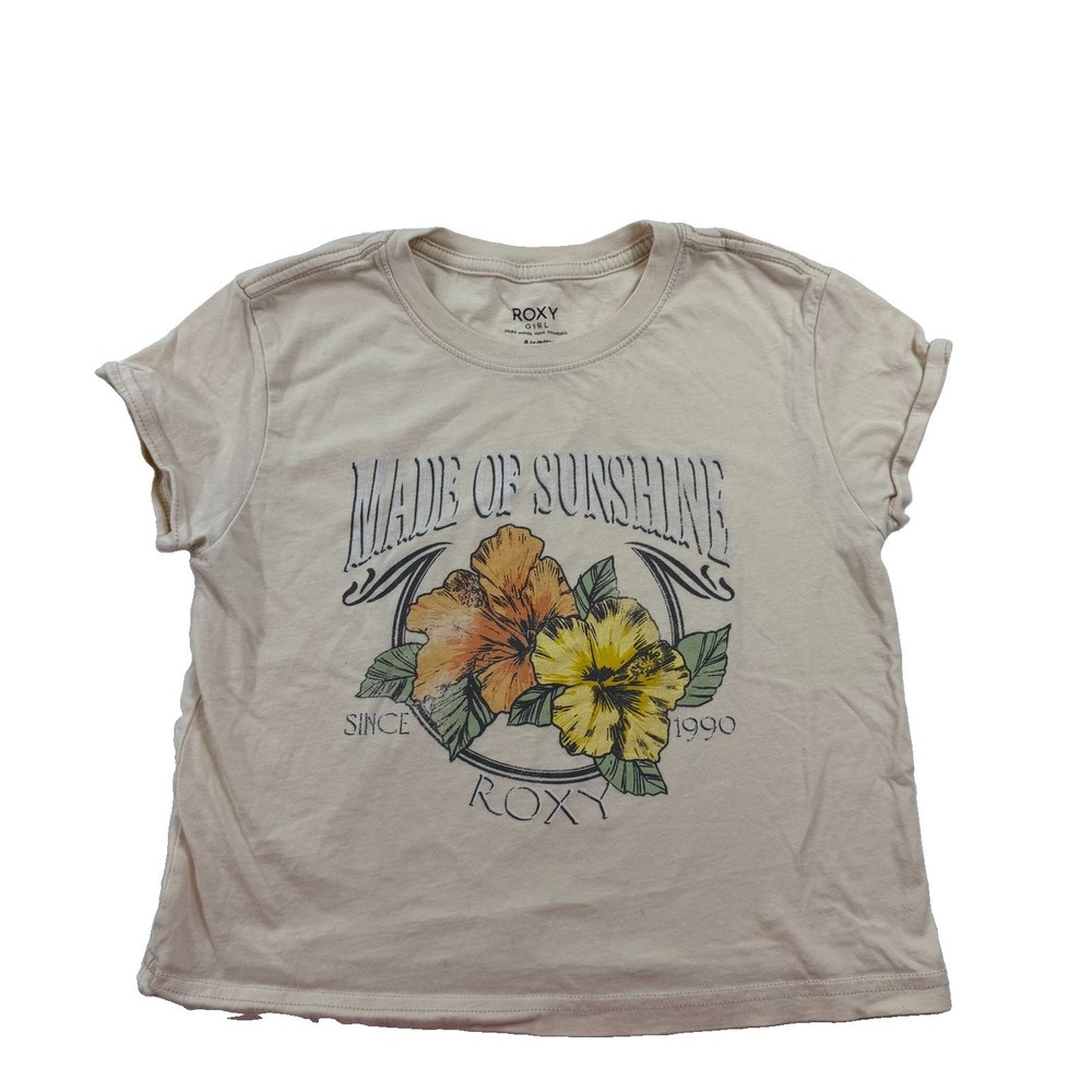 Roxy Women's Juniors Crop Top Size Small Hibiscus Flower Print